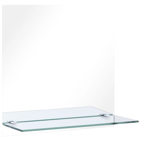vidaXL Wandspiegel mit Regal 50&times;50 cm Hartglas
