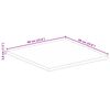 vidaXL Tischplatte 60x60x3,8 cm Quadratisch Raues Massivholz Mango