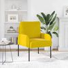 vidaXL Sofas mit Kissen 55cm Gelb Sperrholz