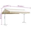 vidaXL Freistehende Markise 600x300 cm Creme