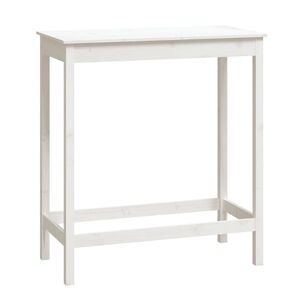 vidaXL Bartisch Wei&szlig; 100x50x110 cm Massivholz Kiefer