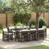vidaXL Garten Essgruppe 9 pcs Braun Pulverbeschichteter Stahl