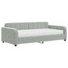 vidaXL Tagesbett mit Matratze Hellgrau 100x200 cm Samt