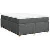 vidaXL Boxspringbett mit Matratze Dunkelgrau 140x190 cm Stoff