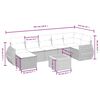 vidaXL 8-tlg. Garten-Sofagarnitur mit Kissen Grau Poly Rattan