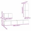 vidaXL Wand-TV-Schrank Wandmontiert 4 pcs Artisan-Eiche Holzwerkstoff