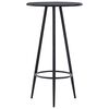 vidaXL Bartisch Schwarz 60&times;107,5 cm MDF