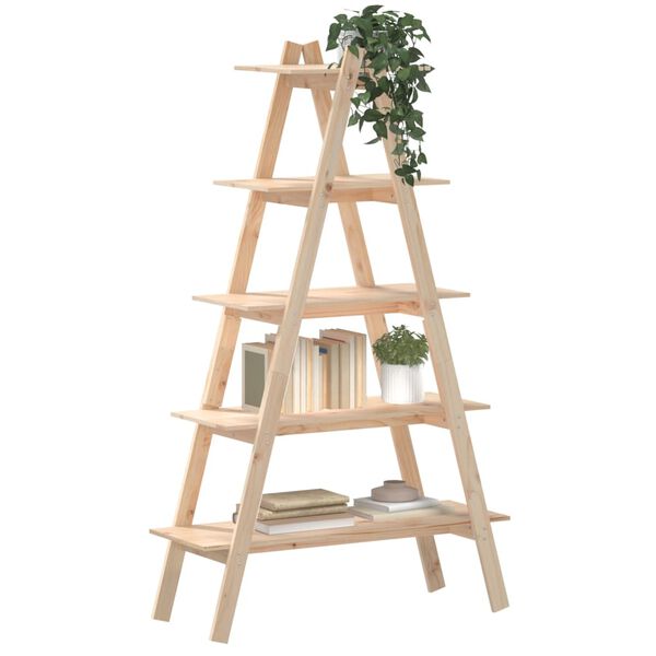 vidaXL Regal mit 5 B&ouml;den A-Form 110x40x180,5 cm Massivholz Kiefer