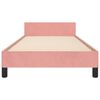 vidaXL Bettgestell mit Kopfteil Rosa 90x190 cm Samt