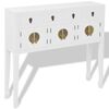 vidaXL Sideboard Chinesischer Stil Massivholz Wei&szlig;