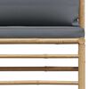 vidaXL 2-tlg. Garten-Lounge-Set mit Kissen Dunkelgrau Bambus