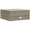vidaXL 4-tlg. Garten-Lounge-Set mit Kissen Grau Poly Rattan