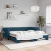 vidaXL Tagesbett Ausziehbar Blau 100x200 cm Samt