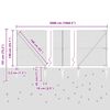 vidaXL Zaunpfosten Grau 50 x 1,4 m (16 x 16 mm Gewebe) Stahl und PVC