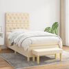vidaXL Boxspringbett mit Matratze Creme 80x200 cm Stoff