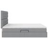 vidaXL Aufbewahrungsbett mit Matratze Hellgrau 160 x 200 cm Polyester