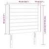 vidaXL LED Kopfteil Dunkelgrau 93x16x118/128 cm Stoff