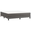 vidaXL Boxspringbettgestell Grau 160x200 cm Kunstleder