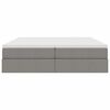 vidaXL Aufbewahrungsbett mit Matratze Taupe 180 x 200 cm Polyester
