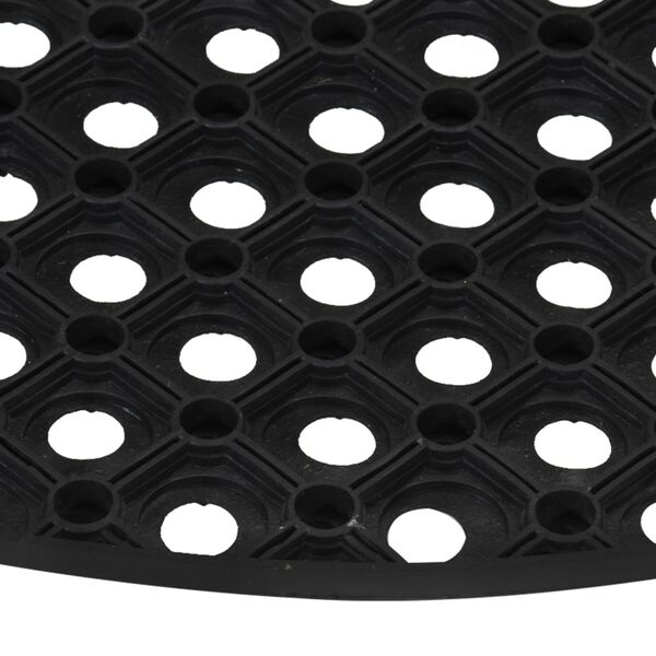 vidaXL Fu&szlig;matte Halbrund 45x75 cm Gummi