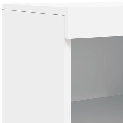 vidaXL Sideboard mit LED-Leuchten Weiß 202x37x100 cm