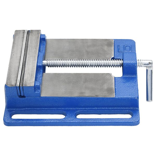 vidaXL Maschinenschraubstock Blau 150 mm Gusseisen