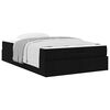 vidaXL Bettgestell mit Matratze mit Matratze 2 pcs Schwarz Stoff