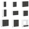 vidaXL 14-tlg. K&uuml;chenschrank-Set Kalmar Schwarz Holzwerkstoff