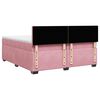 vidaXL Boxspringbett mit Matratze Rosa 200x200 cm Samt