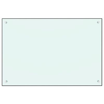 vidaXL Küchenrückwand Weiß 90x60 cm Hartglas