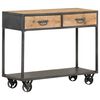 vidaXL Konsolentisch 90x35x74 cm Altholz Massiv