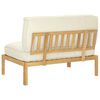vidaXL Sofa Set mit Kissen Creme 120 x 92 x 69 cm Massivholz Akazie