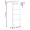 vidaXL Schiebet&uuml;r ORKDAL Wei&szlig; 83 x 202 cm Massives Kiefernholz