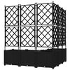 vidaXL Garten-Pflanzgef&auml;&szlig; 5 pcs Schwarz 120 x 120 x 143 cm Stahl