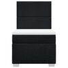 vidaXL Boxspringbett mit Matratze Schwarz 100x200 cm Stoff