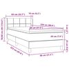 vidaXL Boxspringbett mit Matratze Schwarz 80x220 cm Samt
