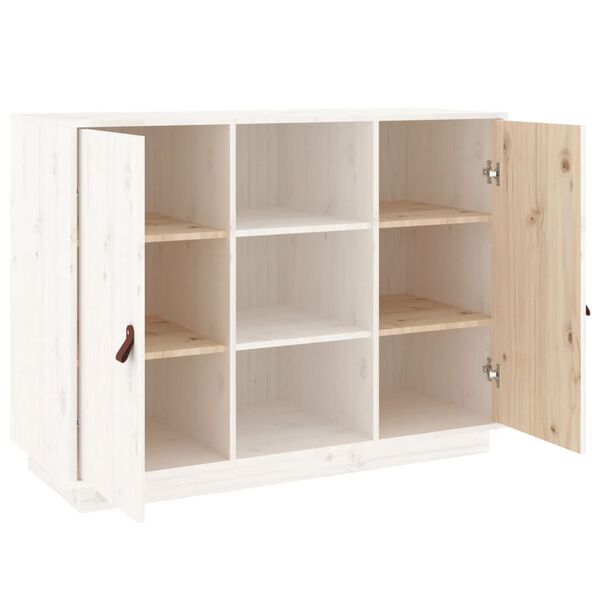 vidaXL Sideboard Wei&szlig; 100x40x75 cm Massivholz Kiefer