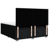 vidaXL Boxspringbett mit Matratze Schwarz 200x200 cm Stoff