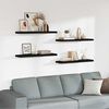 vidaXL Schweberegale 4 Stk. Schwarz 90x23,5x3,8 cm MDF