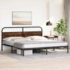 vidaXL Metallbett ohne Matratze R&auml;uchereiche 193x203 cm