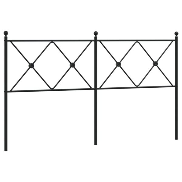 vidaXL Ersatz-Kopfteil Metall Schwarz 150 cm