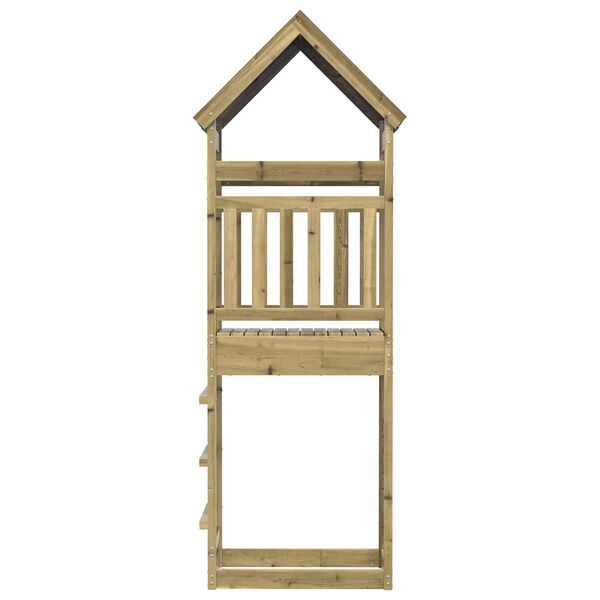 vidaXL Spielturm Braun 52,5 x 85 x 265 cm Massives impr&auml;gniertes Holz