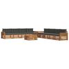 vidaXL Outdoor-Sofagarnitur 9 stk. Natur und Anthrazit