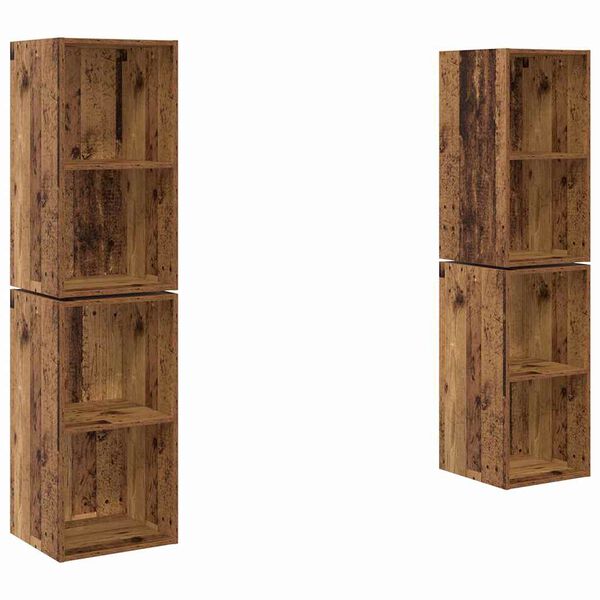 vidaXL TV-Schrankset 4 pcs Altholz 37 x 37 x 72 cm Holzwerkstoff
