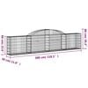 vidaXL Gabionen mit Hochbogen 5 Stk. 300x30x60/80 cm Verzinktes Eisen