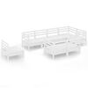vidaXL 8-tlg. Garten-Lounge-Set Massivholz Kiefer Wei&szlig;
