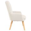 vidaXL Sessel Creme 63 x 67 x 94 cm Schafstoff und Sperrholz
