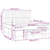 vidaXL Boxspringbett mit Matratze Taupe 160x200 cm Stoff