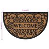 vidaXL Fu&szlig;matte Halbrund 45x75 cm Gummi und Kokosfaser