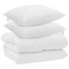 vidaXL Winterbettdecke mit Kissen 3 pcs Wei&szlig; Mikrofaser